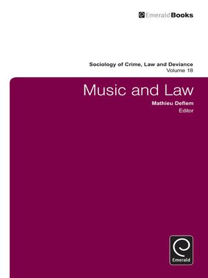 cover image of Sociology of Crime, Law and Deviance, Volume 18
